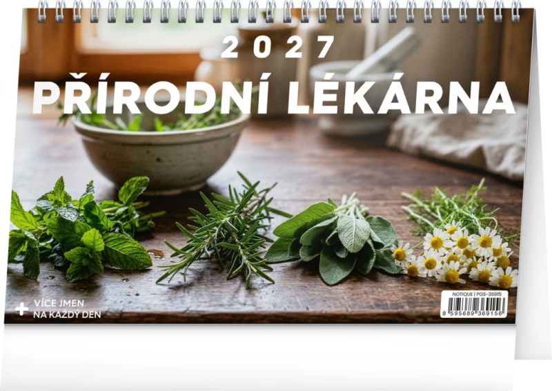 Notique stolní kalendář Přírodní lékárna 2027