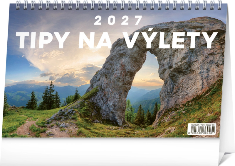 Notique stolní kalendář Tipy na výlety 2027 (23,1 × 14,5 cm)