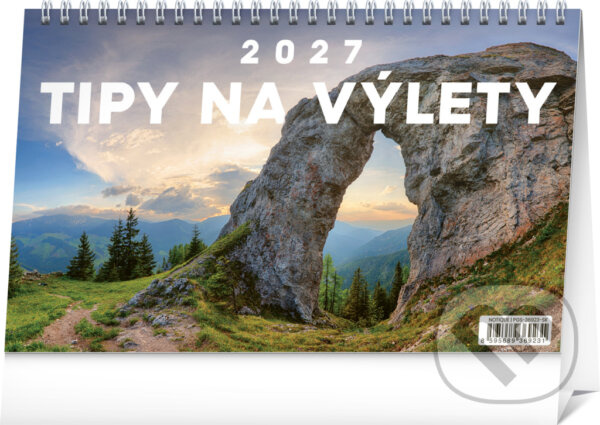Notique stolní kalendář Tipy na výlety 2027 (23,1 × 14,5 cm)
