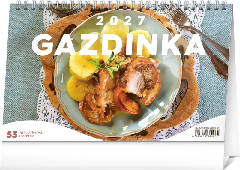 NOTIQUE Stolový kalendár Gazdinka 2027 (riadkový)