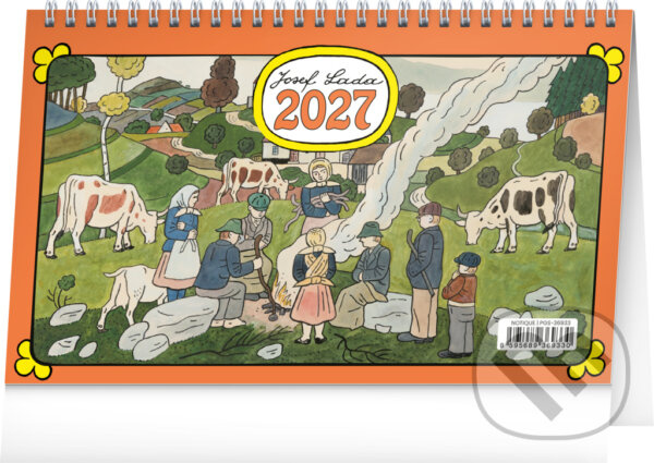 NOTIQUE Stolní kalendář Josef Lada 2027 (řádky) - Josef Lada (ilustrátor)