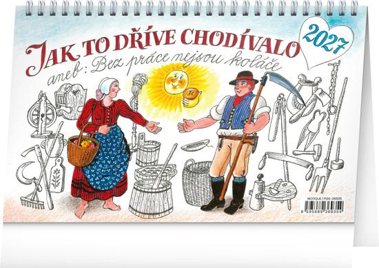 Notique stolní kalendář Jak to dříve chodívalo 2027 – Kamila Skopová