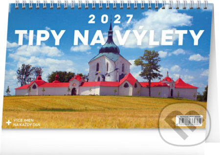 Stolní kalendář Tipy na výlety 2027, 23,1 × 14,5 cm