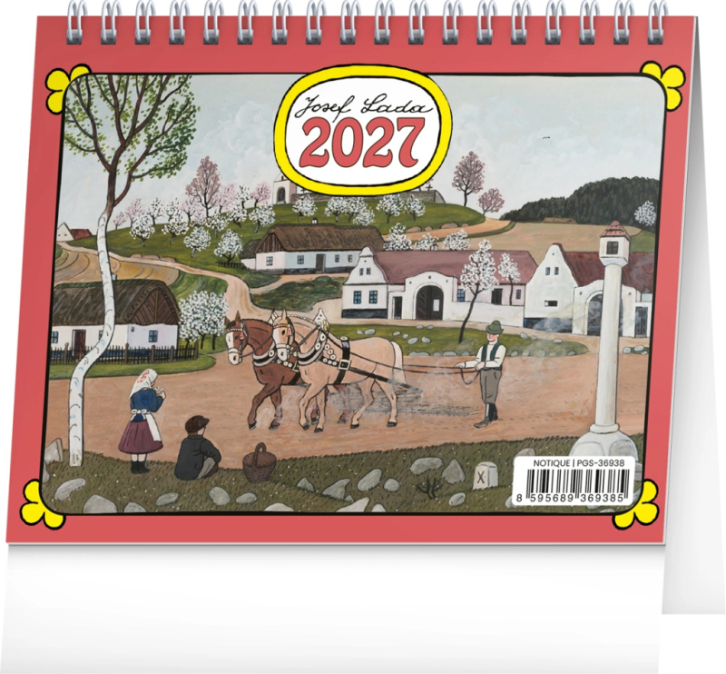 NOTIQUE Stolní kalendář Josef Lada 2027 (řádky)