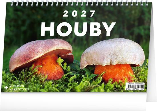 Notique stolní kalendář Houby 2027 (23,1 × 14,5 cm)