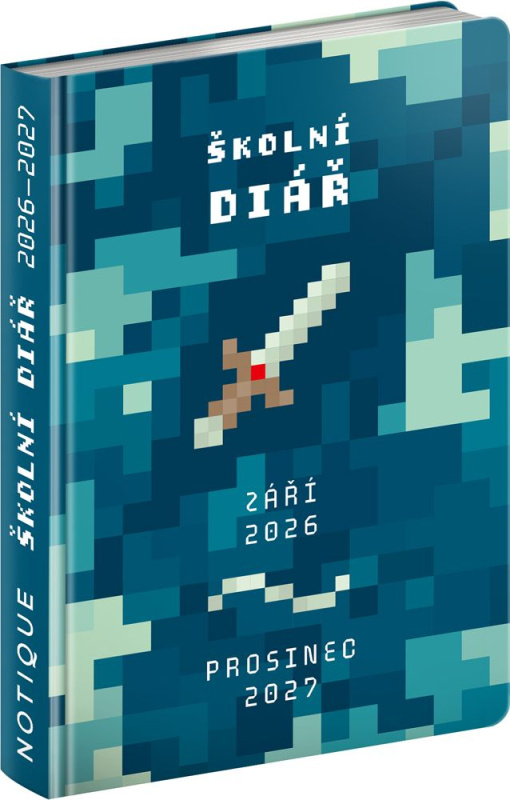 Školní diář Gamer září 2026 – prosinec 2027, 9,8 × 14,5 cm