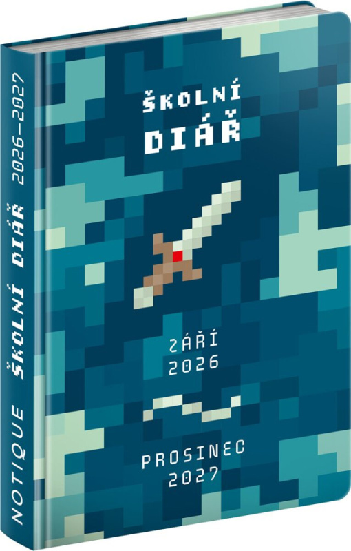 Školní diář Gamer září 2026 – prosinec 2027, 9,8 × 14,5 cm
