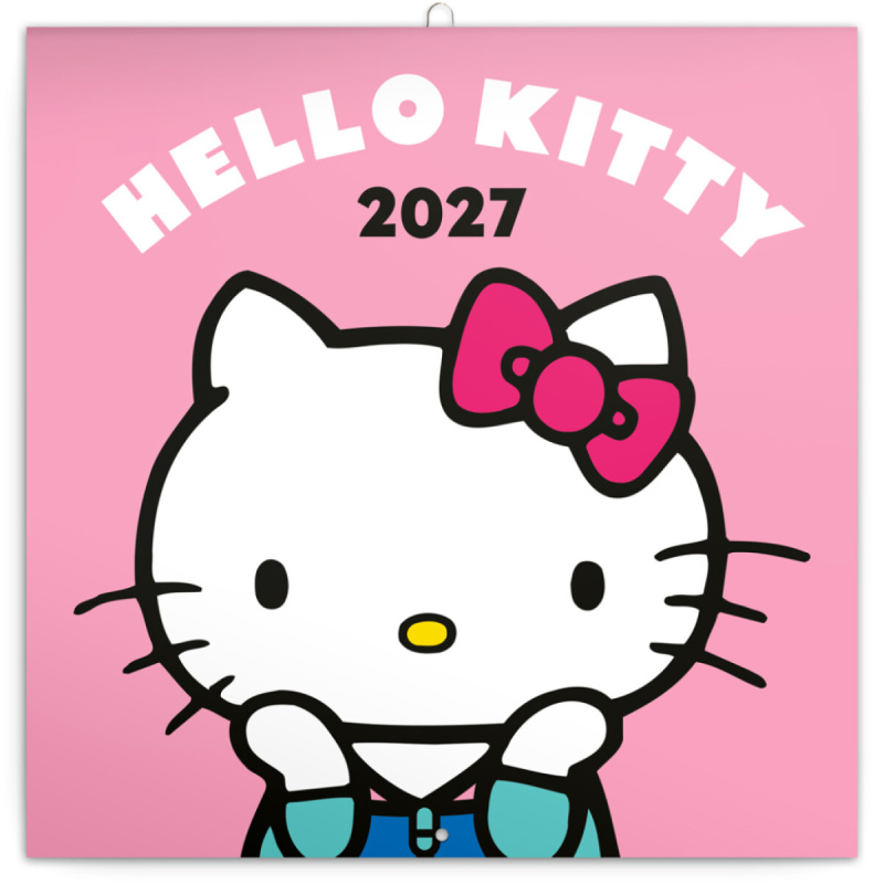 Notique mřížkový nástěnný kalendář Hello Kitty 2027 30 × 30 cm