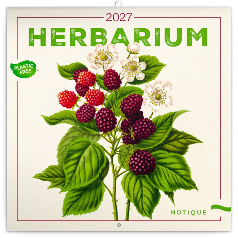 Notique poznámkový kalendář Herbář 2027 30 × 30 cm plastic free
