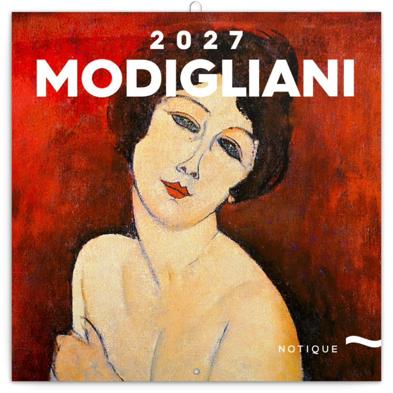 Notique poznámkový nástěnný kalendář Amedeo Modigliani 2027 30 × 30 cm