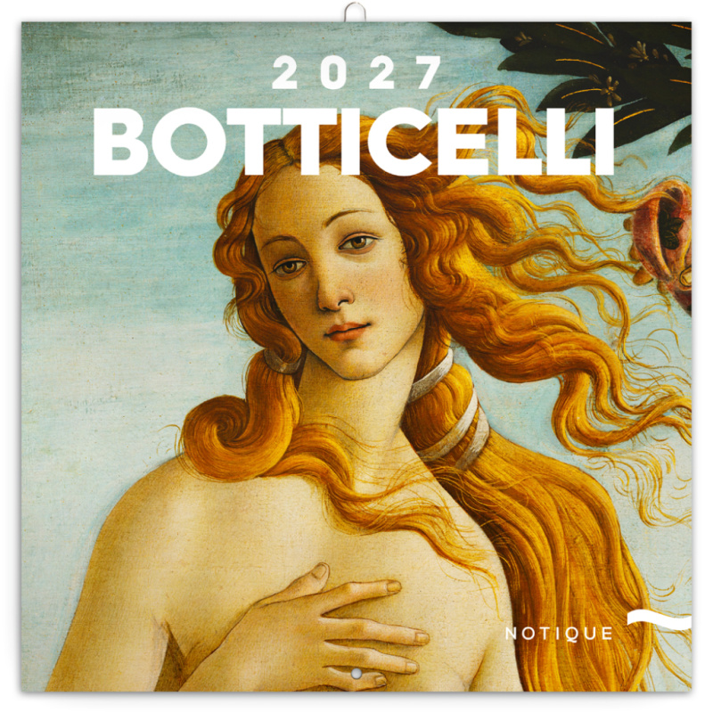 Poznámkový kalendář Sandro Botticelli 2027, 30 × 30 cm
