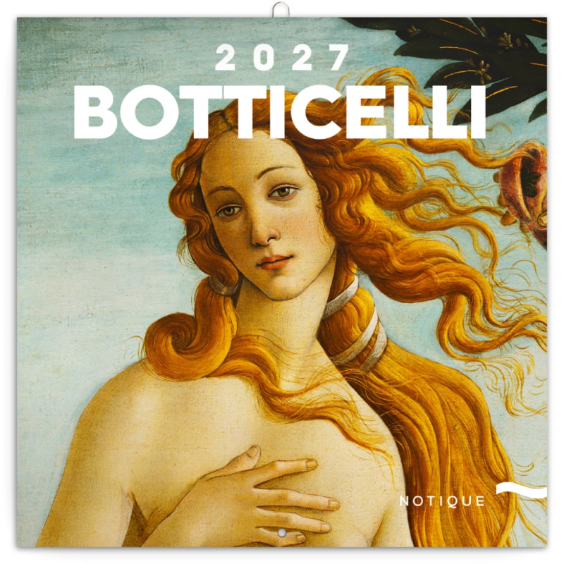 Notique mřížkový kalendář Sandro Botticelli 2027, 30 × 30 cm
