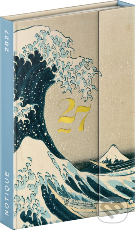 NOTIQUE Týždenný magnetický diár Katsushika Hokusai 2027,NOTIQUE Týždenný magnetický diár Katsushika Hokusai 2027