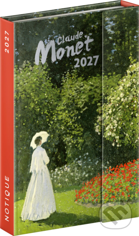 NOTIQUE Týždenný magnetický diár Claude Monet 2027,NOTIQUE Týždenný magnetický diár Claude Monet 2027