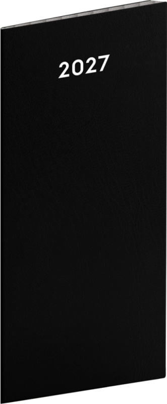 Notique kapesní diář černý 2027 (8 × 18 cm)