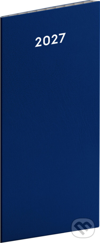 Notique vreckový diář modrý 2027 (měsíční), 8 × 18 cm
