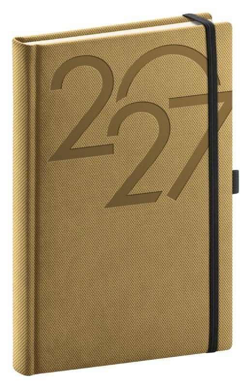 Notique Ajax denní diář 2027 zlatý 15 × 21 cm