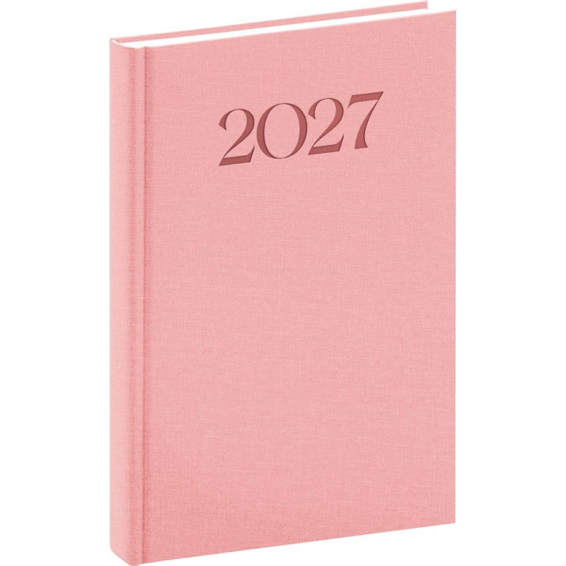 Notique Biella denní diář 2027 růžový 15 × 21 cm