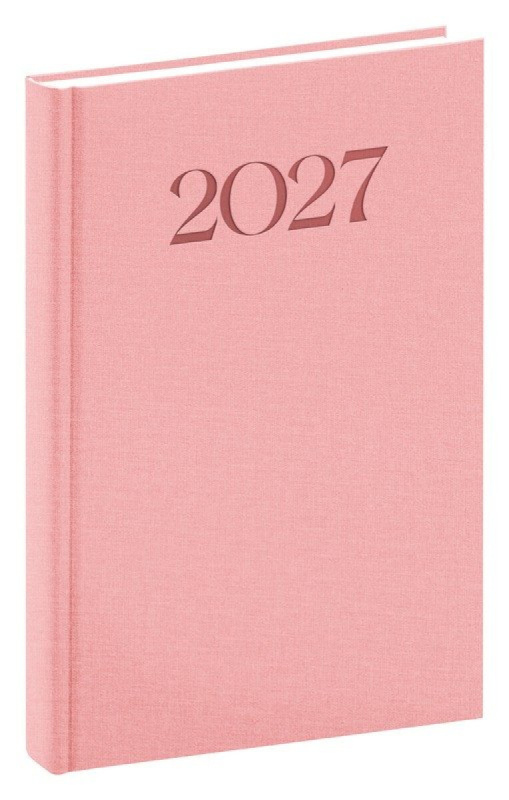 Notique Biella denní diář 2027 růžový 15 × 21 cm