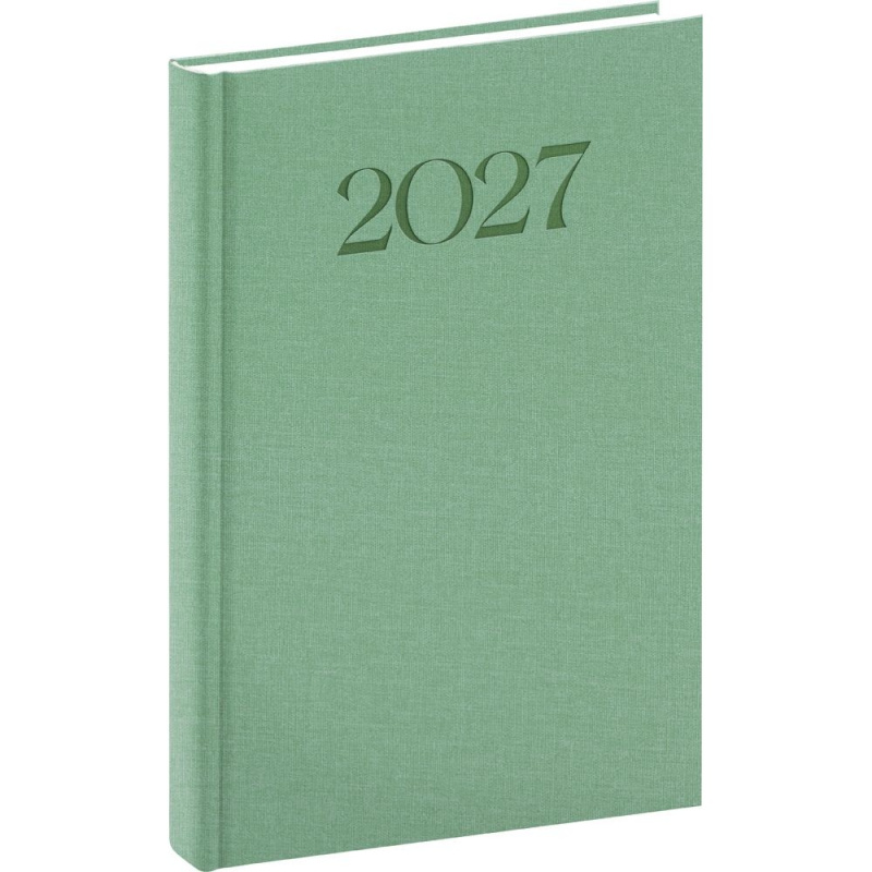 Notique Biella denní diář 2027 zelený 15 × 21 cm