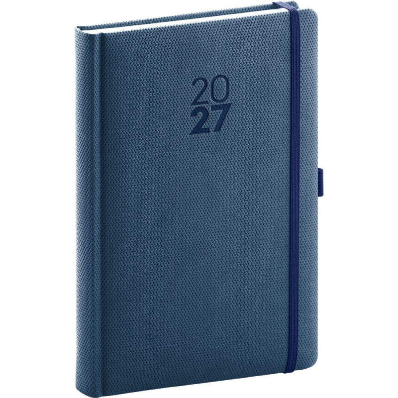 Presco Notique Diamante 2027 - denní diář A5 - modrý