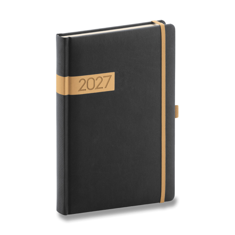 Presco Twill 2027 - denní diář A5 - černý
