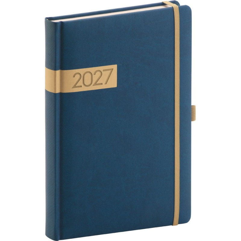 Presco Twill 2027 - denní diář A5 - modrý