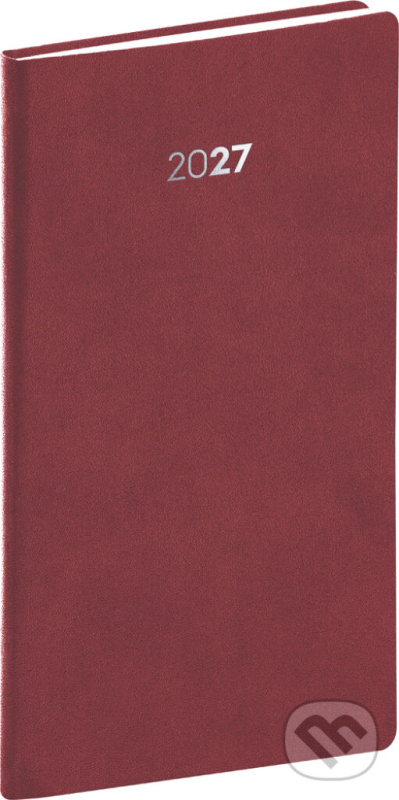 NOTIQUE Vreckový diár Balakon 2027 (bordový),NOTIQUE Vreckový diár Balakon 2027 (bordový)