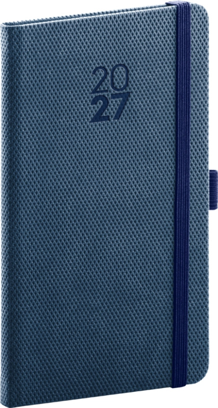 Presco Notique Diamante 2027 - kapesní diář - modrý