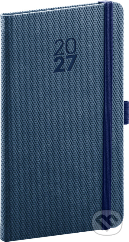 Presco Notique Diamante 2027 - kapesní diář - modrý