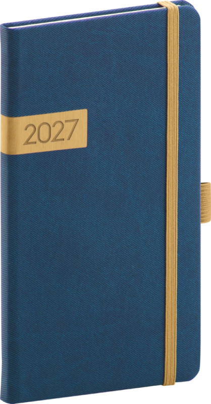 Presco Twill 2027 - kapesní diář - modrý