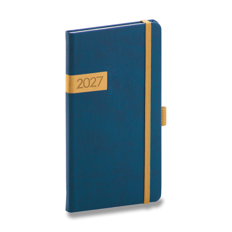 Presco Twill 2027 - kapesní diář - modrý