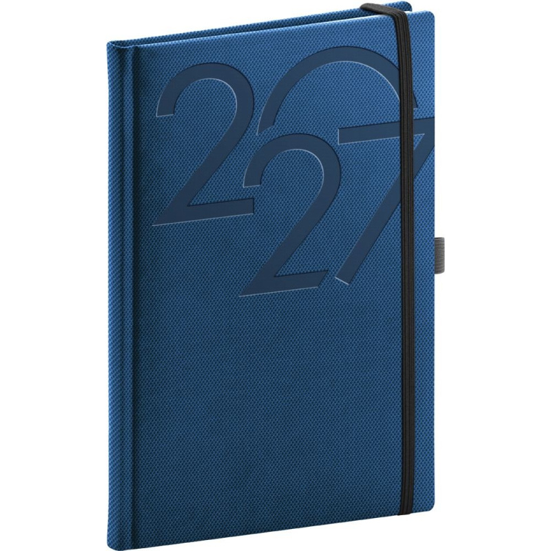 Notique týdenní diář Ajax 2027, modrý, 15 × 21 cm
