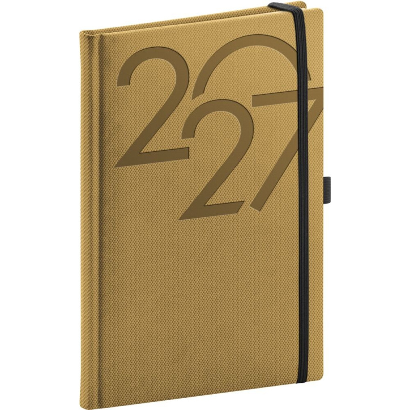NOTIQUE týdenní diář Ajax 2027 zlatý 15 × 21 cm
