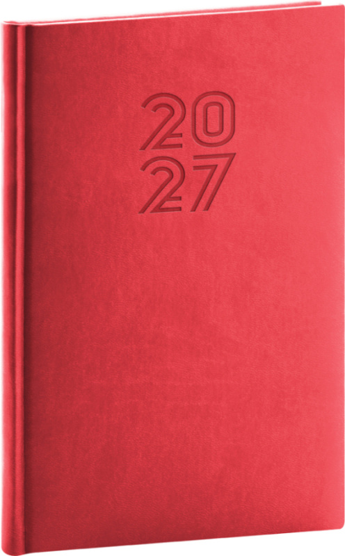 Presco Aprint 2027 - týdenní diář A5 - červený