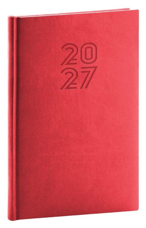 Presco Aprint 2027 - týdenní diář A5 - červený