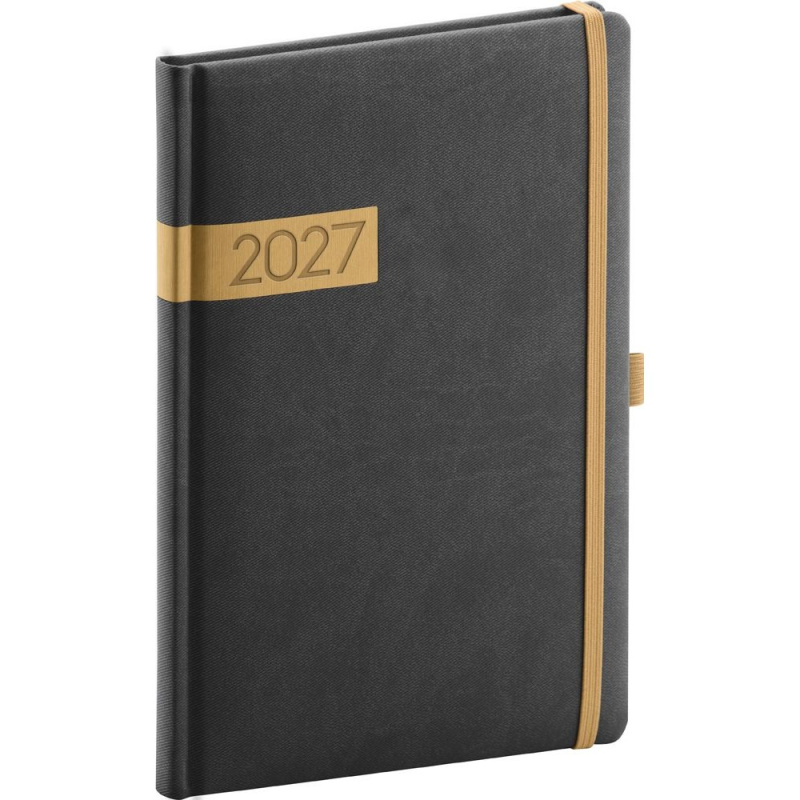 Presco Twill 2027 - týdenní diář A5 - černý