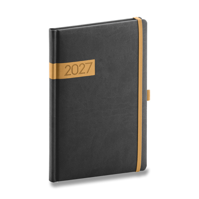Presco Twill 2027 - týdenní diář A5 - černý
