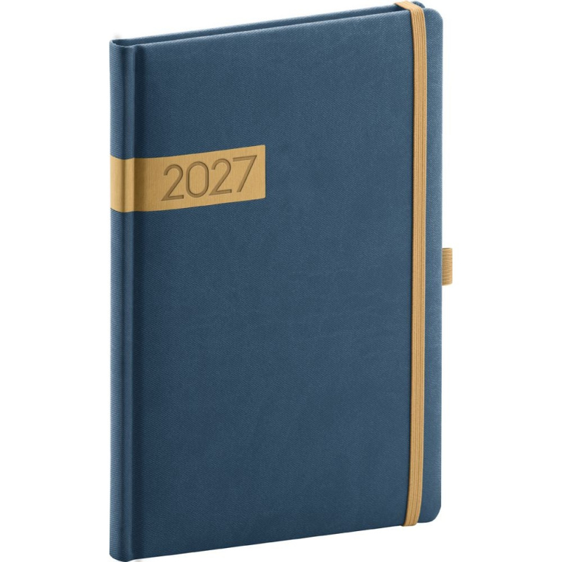 Presco Twill 2027 - týdenní diář A5 - modrý