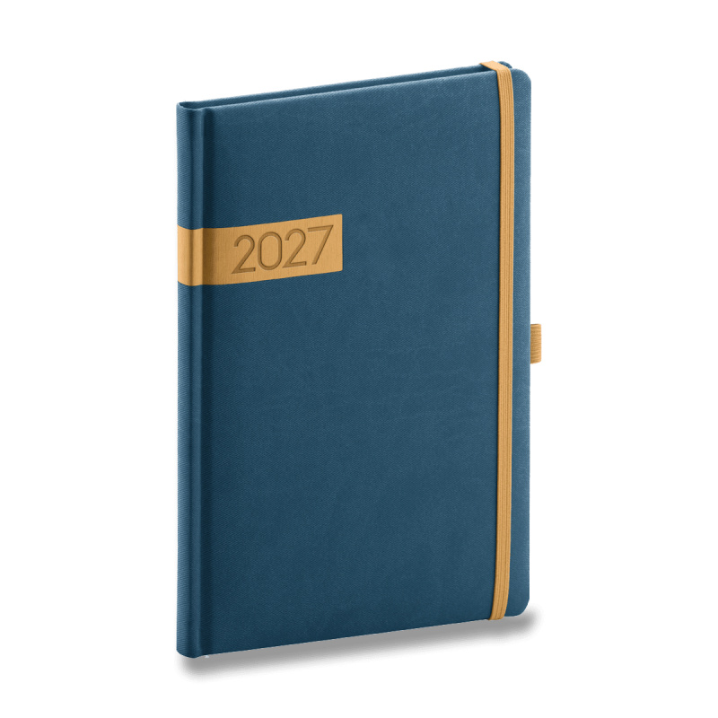 Presco Twill 2027 - týdenní diář A5 - modrý