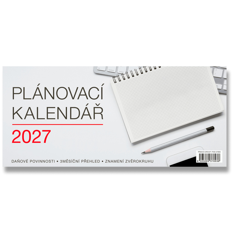 Plánovací kalendář plus 2027 - stolní pracovní kalendář
