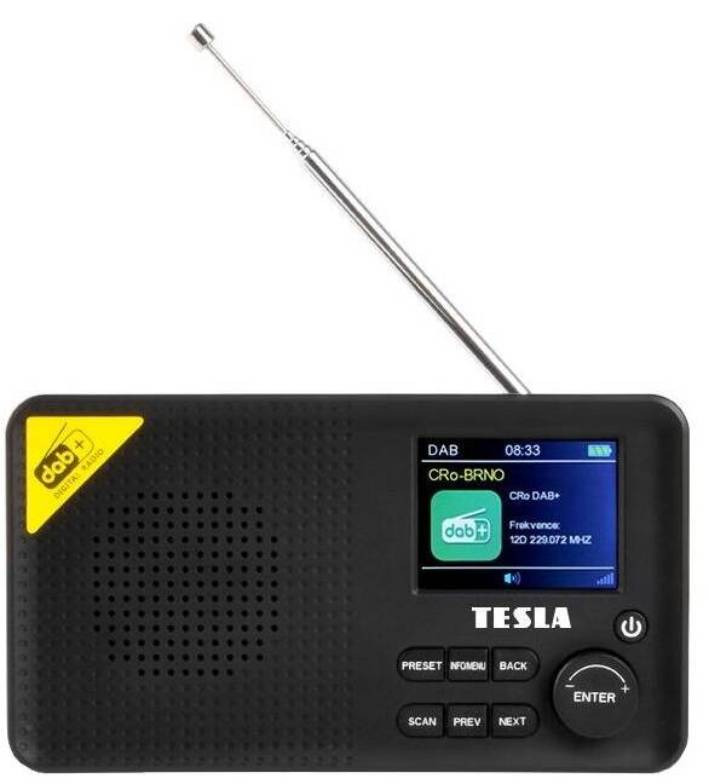 Radiopřijímač s DAB+ Tesla Sound DAB65 / 2,4" (6,1 cm) barevný LCD displej / FM/DAB/DAB+ / Bluetooth / černá Varianta: ivi1