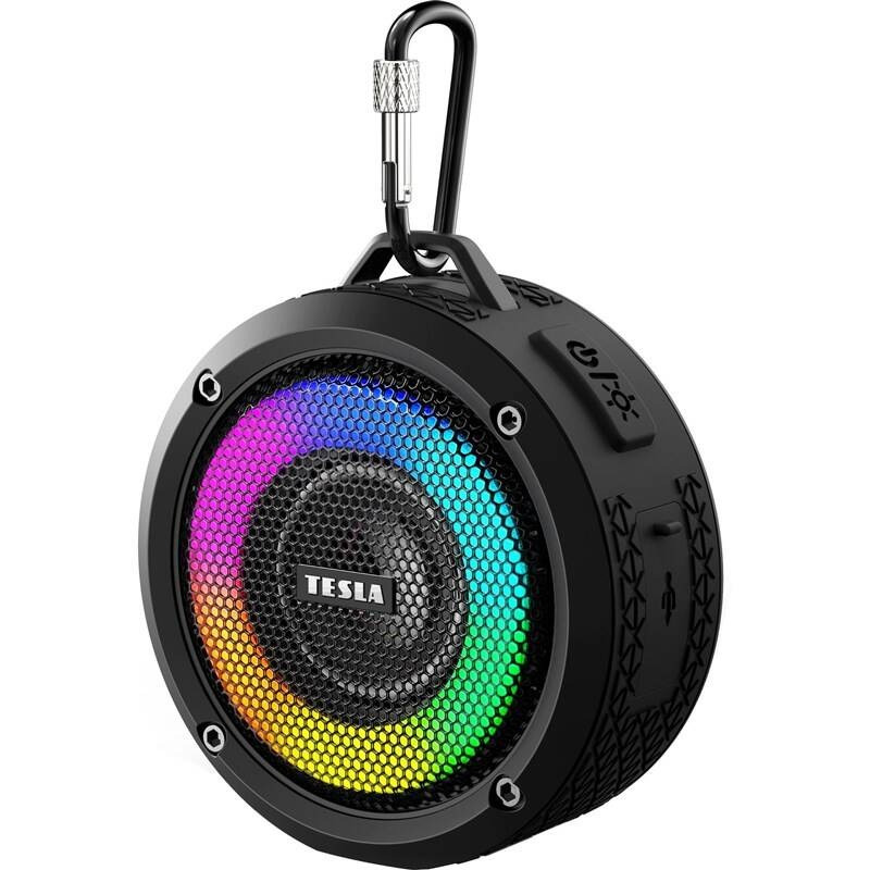Přenosný reproduktor Tesla Sound BS60 / 5 W / Bluetooth 5.0 / IPX7 / TWS / RGB / černá Varianta: ivi1