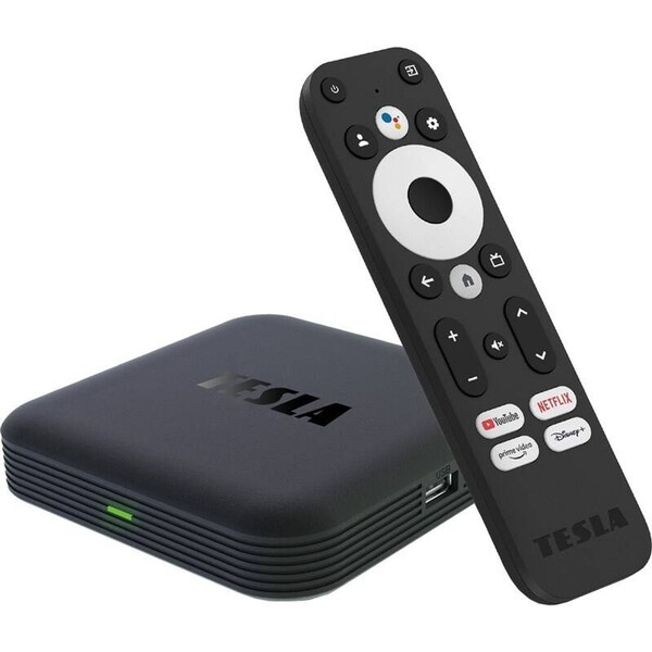 TESLA MediaBox XG600 Google TV UHD multimediální přehrávač Černá