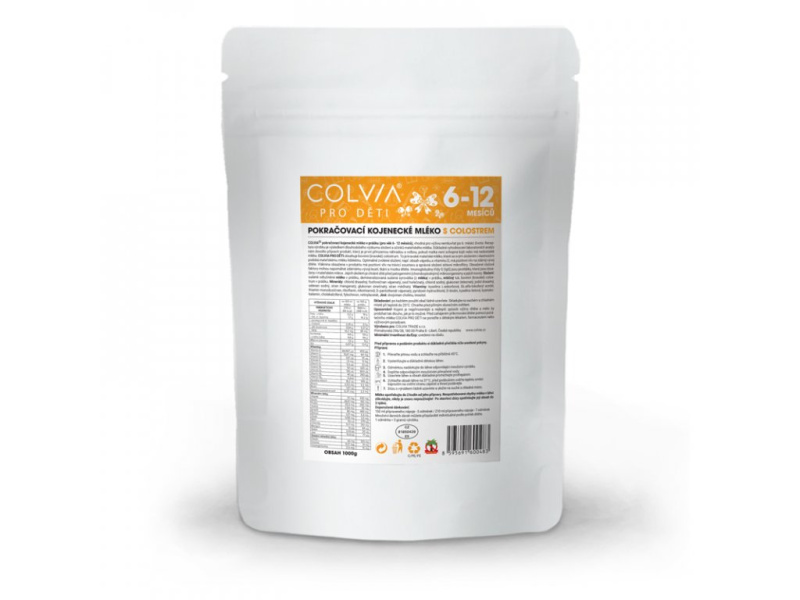 COLVIA Pokračovací kojenecké mléko s colostrem pro věk 6-12 měsíců, 1000 g