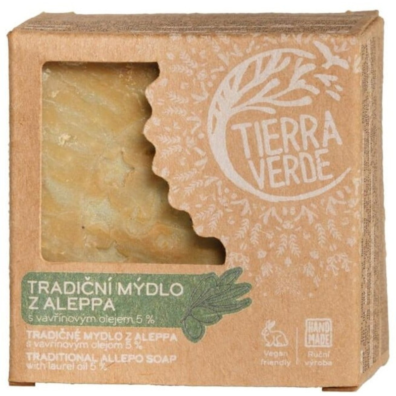 Tierra Verde Sprchové mýdlo z Aleppa s vavřínovým olejem 5 %