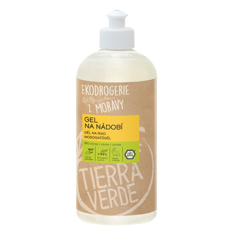 Tierra Verde – Gel na nádobí BIO citron 500 ml