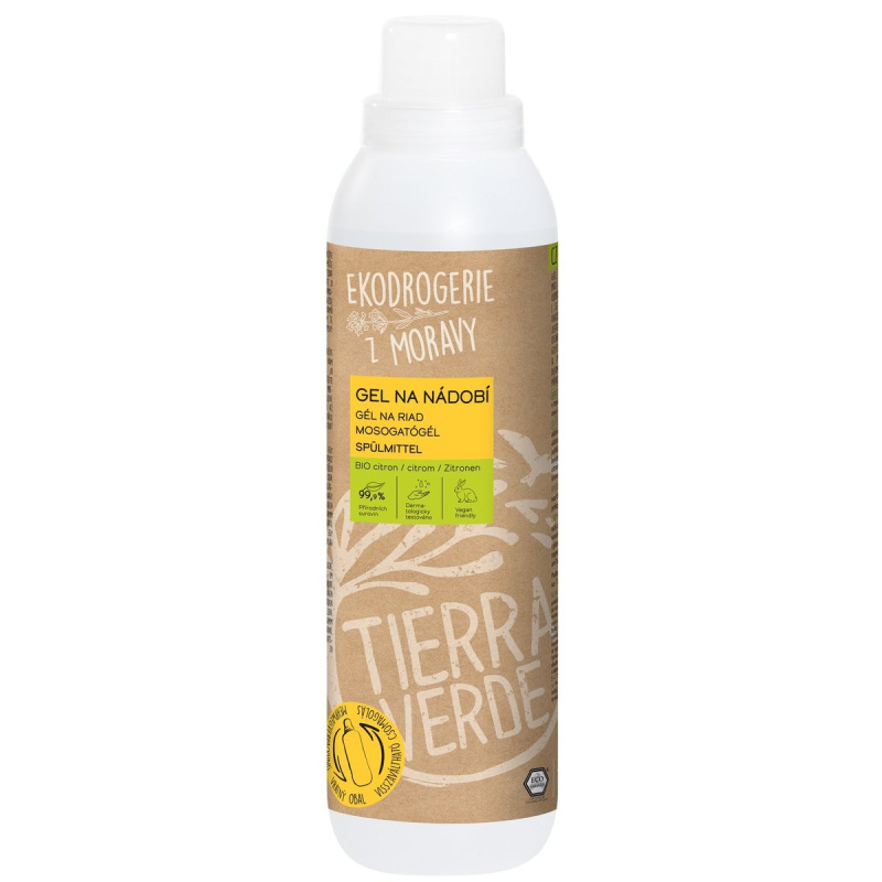 Tierra Verde Gel na nádobí BIO citron, náhradní náplň