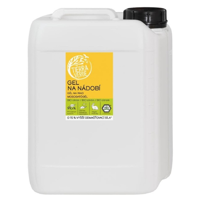 Tierra Verde – Gel na nádobí BIO citron 5 l