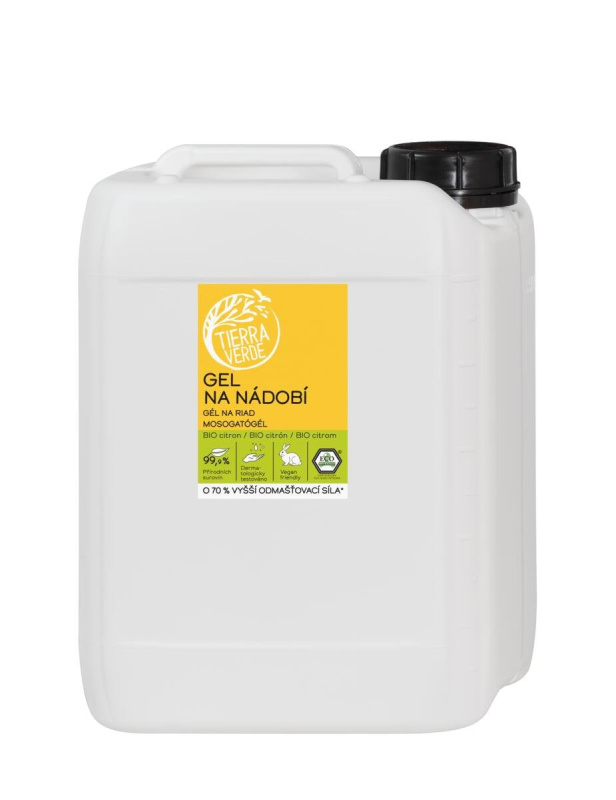 Tierra Verde – Gel na nádobí BIO citron 5 l